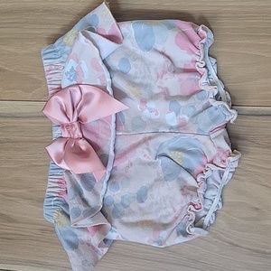 *3/$15* Baby Starters 9M Bottoms Tan w/Pink 🎀 Ribbon